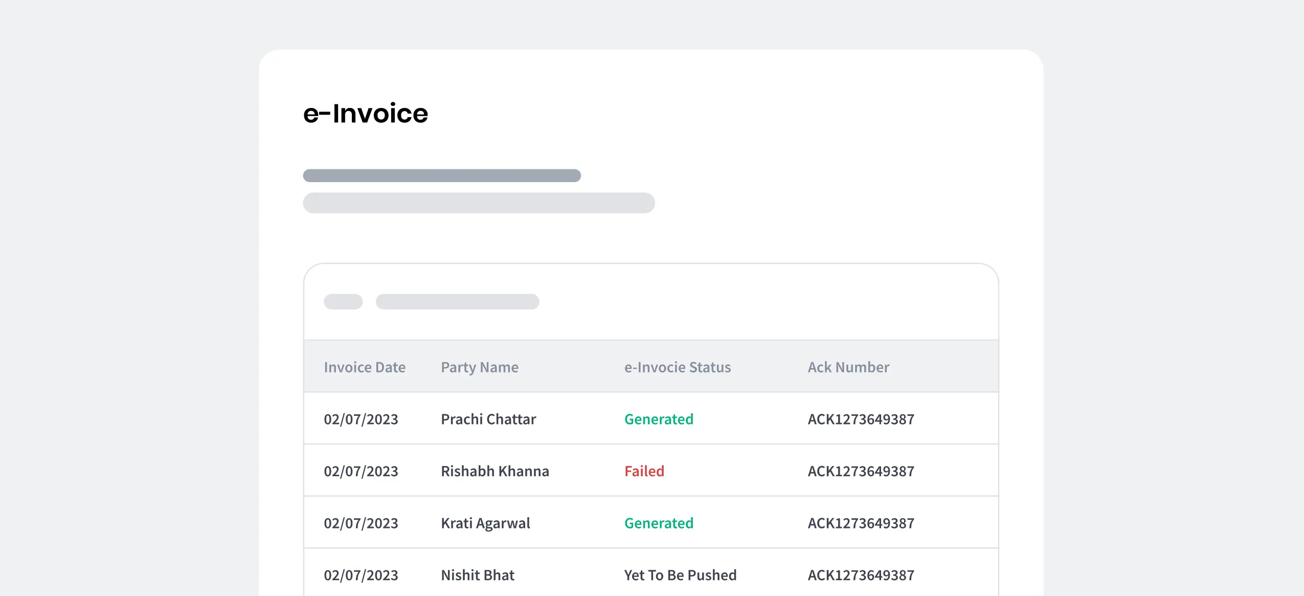 Professional invoice status tracking